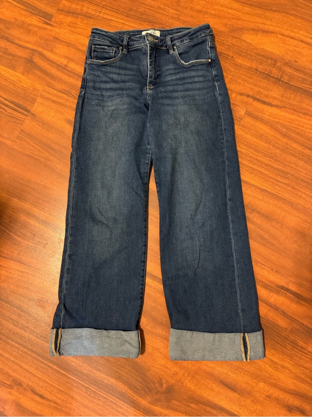 High-Rise Dark Blue Boyfriend Jeans